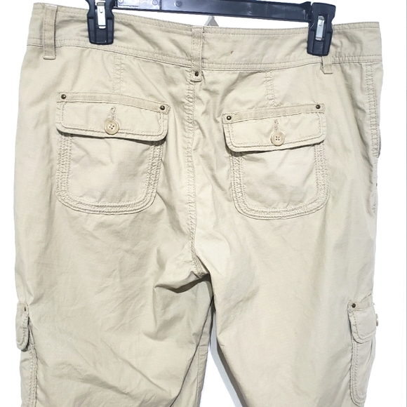 c a r g o : Caslon Khaki Cargo Pants Capri Pants - Picture 8 of 12